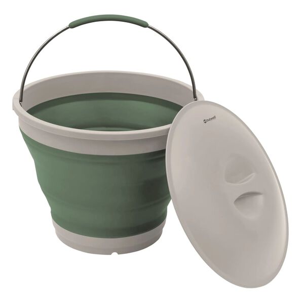 Outwell Seau pliable rond avec couvercle Shadow vert