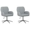 vidaXL Chaises de bureau pivotantes 2 pc 54 x 58 x 90 cm Gris clair