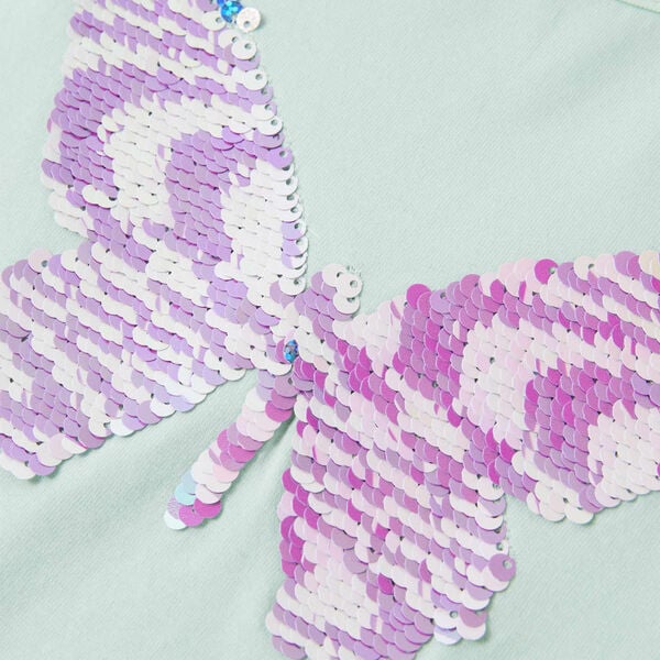 T-shirt pour enfants &agrave; mancherons menthe clair 116