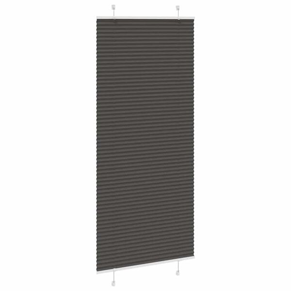 vidaXL Store pliss&eacute; noir 95x200 cm largeur du tissu 94,4 cm polyester