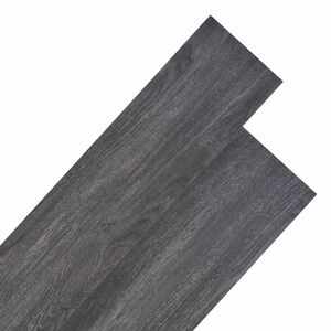 vidaXL Planches de sol 18 pcs Noir et Blanc 5,26 m&sup2; PVC