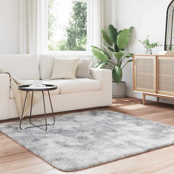 vidaXL Tapis Shaggy &agrave; poils longs NAVARRA gris argent&eacute; 160x160 cm