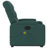 vidaXL Fauteuil inclinable de massage électrique Vert foncé Tissu