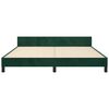 vidaXL Cadre de lit sans matelas vert fonc&eacute; 160x200 cm velours