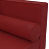 vidaXL Chaise longue coussins et traversin rouge bordeaux similicuir