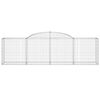 vidaXL Paniers à gabions arqués 20 pcs 300x50x80/100 cm fer galvanisé
