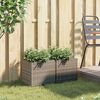 vidaXL Jardini&egrave;res 2 pcs gris 36x30x32 cm r&eacute;sine tress&eacute;e