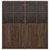 vidaXL Bibliothèque avec portes chêne marron 136x37x142 cm