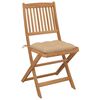 vidaXL Chaises pliables de jardin lot de 4 avec coussins Bois d'acacia