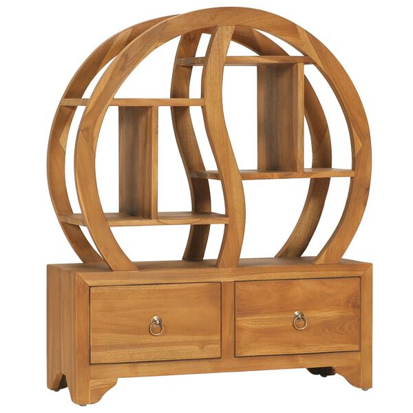 vidaXL Armoire avec étagère Yin Yang 68x26x83 cm Bois de teck massif