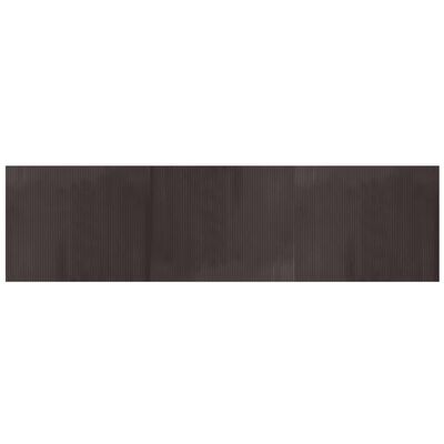 vidaXL Tapis rectangulaire marron foncé 80x300 cm bambou