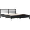 vidaXL Cadre de lit sans matelas noir 150x200 cm