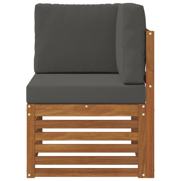 vidaXL Canap&eacute; d'angle ext&eacute;rieur Bois d'Acacia Massif Naturel