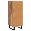 vidaXL Buffet Bois Ancien 34,5 x 34 x 90 cm Bois d'ing&eacute;nierie et fer