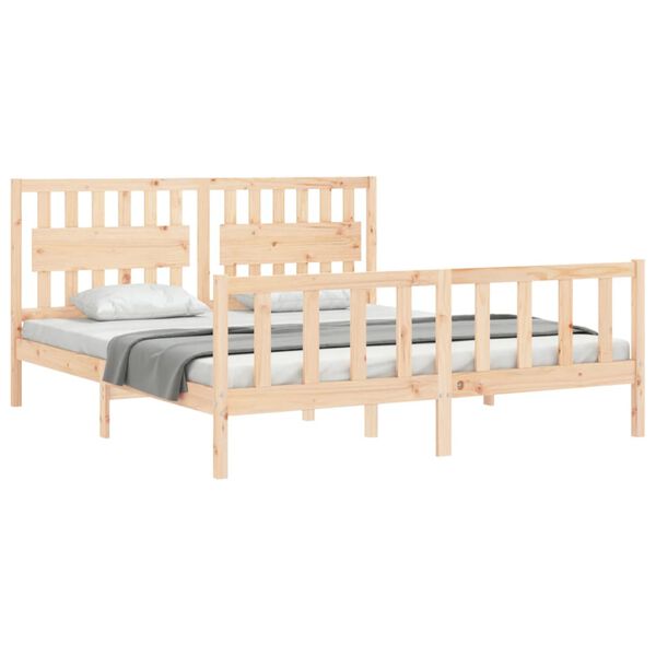 vidaXL Cadre de lit sans matelas bois massif de pin