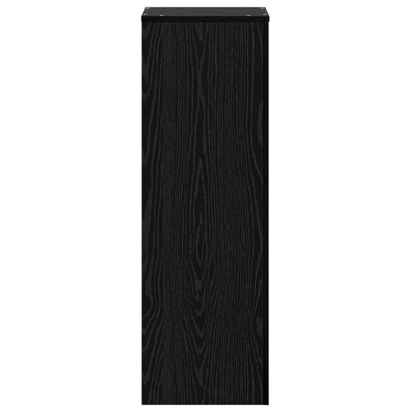 vidaXL Support de Plante Ch&ecirc;ne noir 33 x 33 x 100 cm Bois d'ing&eacute;nierie