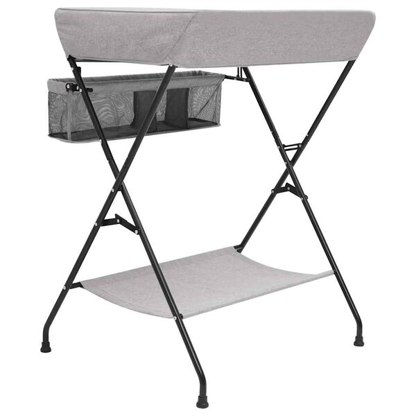 vidaXL Table &agrave; langer Gris clair Fer