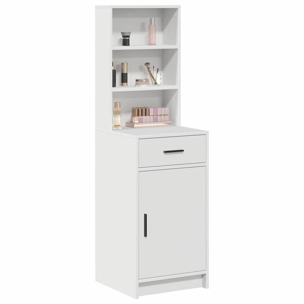 vidaXL Haut Armoire Blanc 40 x 40,5 x 135 cm Bois d'ing&eacute;nierie