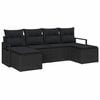 vidaXL Ensemble de Canap&eacute;s 6 pc Noir polyrotin