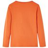 T-shirt enfants &agrave; manches longues orange br&ucirc;l&eacute; 116