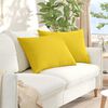 vidaXL Coussins de canap&eacute; 2 pcs Jaune clair 70 x 50 cm tissu