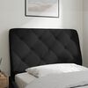 vidaXL Coussin de t&ecirc;te de lit noir 80 cm velours