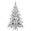 vidaXL Sapin de No&euml;l Artificiel &agrave; Branches Articul&eacute;es Blanc 210 cm PVC