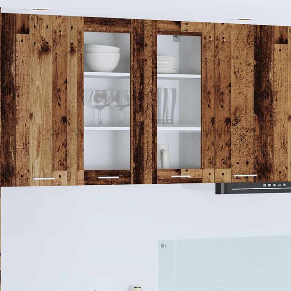 vidaXL Armoire suspendue avec porte Riga Bois Ancien 80 x 31 x 80 cm