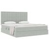 vidaXL Lit avec rangement et matelas Gris clair 160 x 200 cm Velours