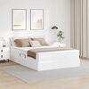 vidaXL Lit avec rangement et matelas Blanc 140 x 190 cm Simili cuir