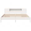 vidaXL Lit biblioth&egrave;que sans matelas blanc 200x200 cm bois pin massif