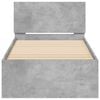 vidaXL Cadre de lit sans matelas avec lumi&egrave;res LED gris b&eacute;ton 75x190cm