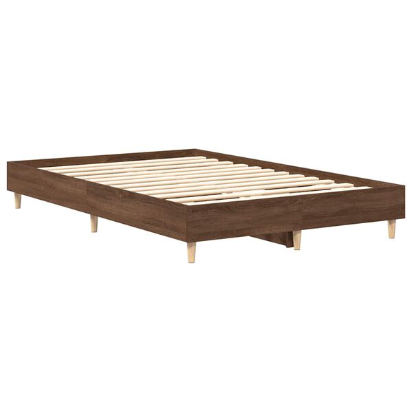 vidaXL Cadre de lit sans matelas chêne marron 135x190 cm