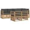 vidaXL Ensemble de canap&eacute;s d'ext&eacute;rieur 7 pcs Blanc et anthracite