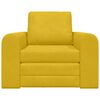 vidaXL Canap&eacute;-Lit Jaune 98 x 71 x 83 cm Velours