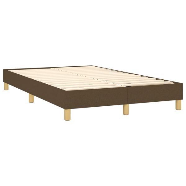 vidaXL Sommier &agrave; lattes de lit avec matelas Marron fonc&eacute; 120x200 cm