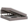 vidaXL Lit avec rangement et matelas Taupe 160 x 200 cm Velours