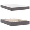 vidaXL Cadre de lit avec matelas avec matelas 2 pcs Gris PVC