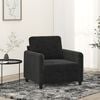 vidaXL Fauteuil Noir 60 cm Velours