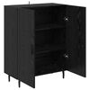vidaXL Buffet Ch&ecirc;ne noir 69,5 x 34 x 90 cm Bois d'ing&eacute;nierie