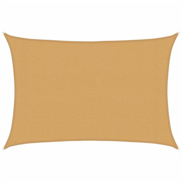 vidaXL Voile d'ombrage 160 g/m&sup2; rectangulaire sable 3x4 m PEHD