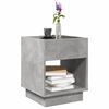 vidaXL Table basse avec LED infini gris béton 40x40x50 cm