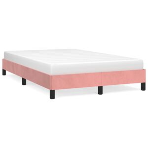 vidaXL Cadre de lit sans matelas rose 120x190 cm velours