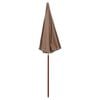vidaXL Parasol de jardin avec m&acirc;t en acier 240 cm taupe