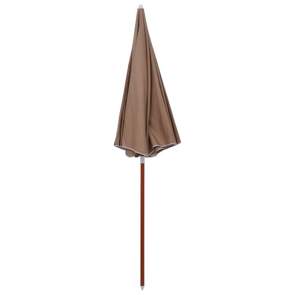 vidaXL Parasol de jardin avec m&acirc;t en acier 240 cm taupe