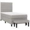 vidaXL Sommier &agrave; lattes de lit avec matelas Gris clair 80x200 cm Tissu
