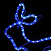 vidaXL Décoration de Noël d'extérieur Renne et traîneau 252 LED