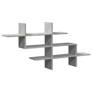 vidaXL &Eacute;tag&egrave;re murale gris b&eacute;ton 124,5x18x60,5 cm bois d'ing&eacute;nierie
