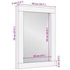 vidaXL Miroir de salle de bain 50x3x70 cm bois de manguier massif