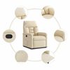 vidaXL Fauteuil inclinable Cr&egrave;me Tissu